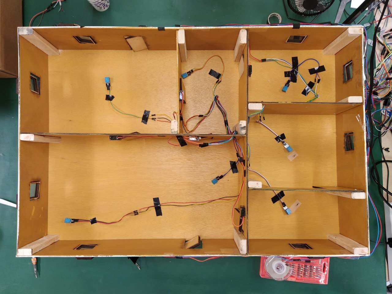 Simplified layout of the model