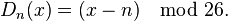 D_n(x) = (x - n) \mod {26}.