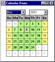 Calendar Demo