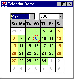 Calendar Demo