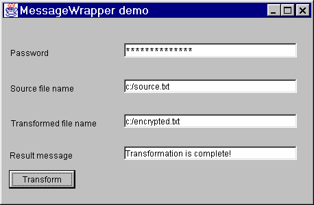 The MessageWrapper demo application