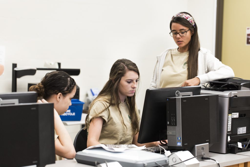 students in a computer lab