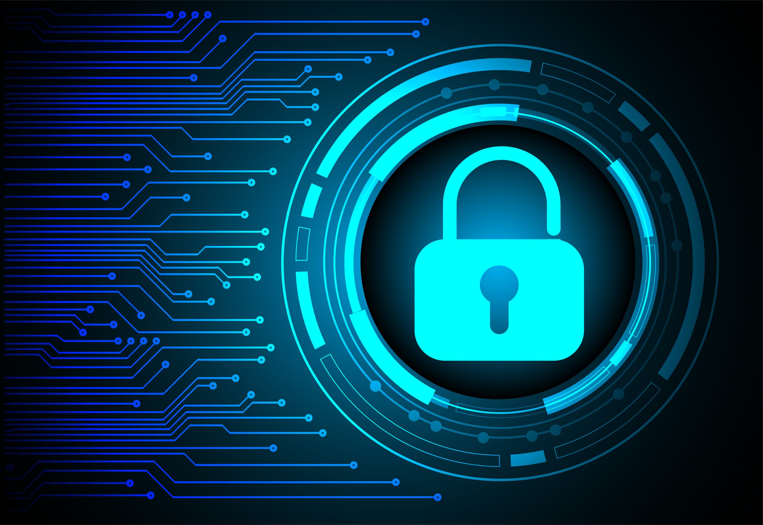 glowing lock graphic
