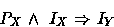 \begin{displaymath}
P_X\; \mbox{$\wedge$}{}\;\; I_X \Rightarrow I_Y\end{displaymath}