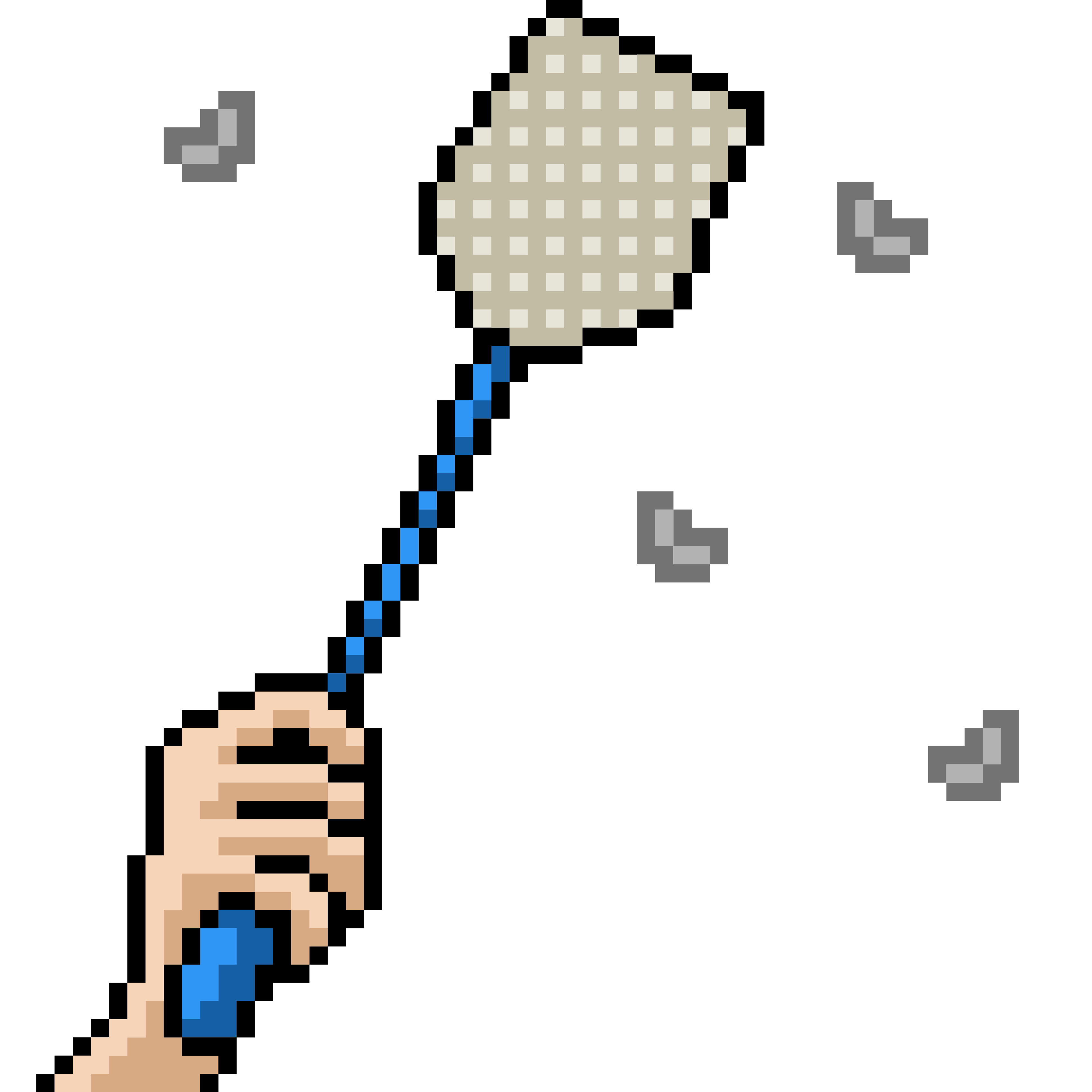 A fly swatter frantically trying to swat flies.